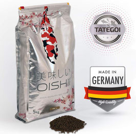 Produktbild, zeigt einen Sack Oiishi Futtermix, Koifutter